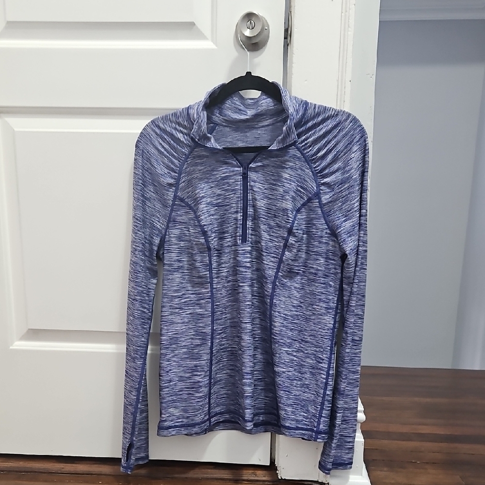 Zella Purple Fitted Raglan Long Sleeve Tee
